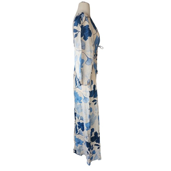 Encantadore Simone Pangui Linen Floral Maxi Dress Womens S V-neck Coastal Resort - Picture 5 of 10